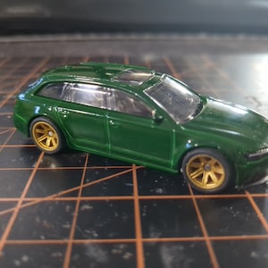 Hot Wheels 2017 Audi RS6 Avant Toy Car With Custom Wheels and Tires