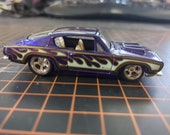 Flamed 67 Plymouth Barracuda (Hemi Cuda) by Hot Wheels With Upgraded Mags and Rubber Tires