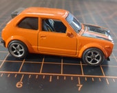 70s Honda Civic Custom Toy Car by Hot Wheels, Upgraded Mag Wheels and Rubber Tires