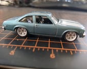 Matchbox 1979 Chevy Nova Toy Car With Custom Wheels and Rubber Tires