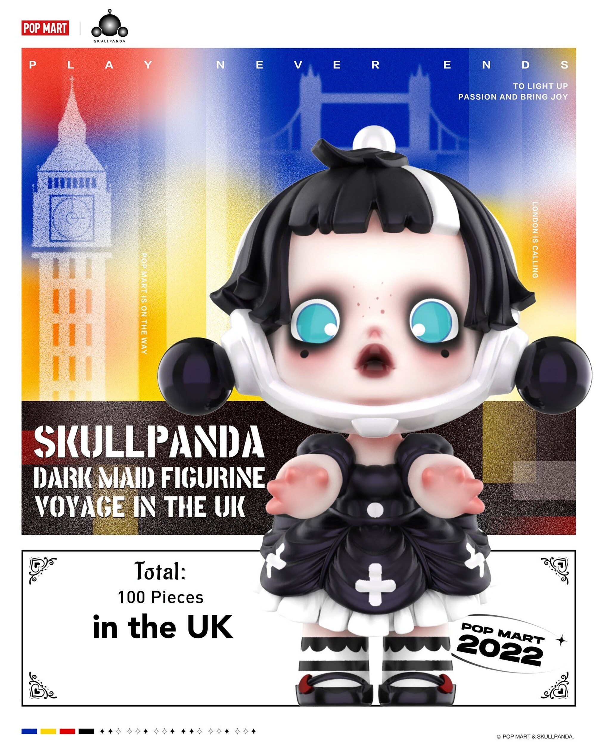 500個限定品 POPMART SKULLPANDA DARK MAID ポップマート スカル