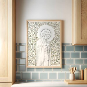 Our Lady of the Rosary Catholic Fine Art Print - Etsy