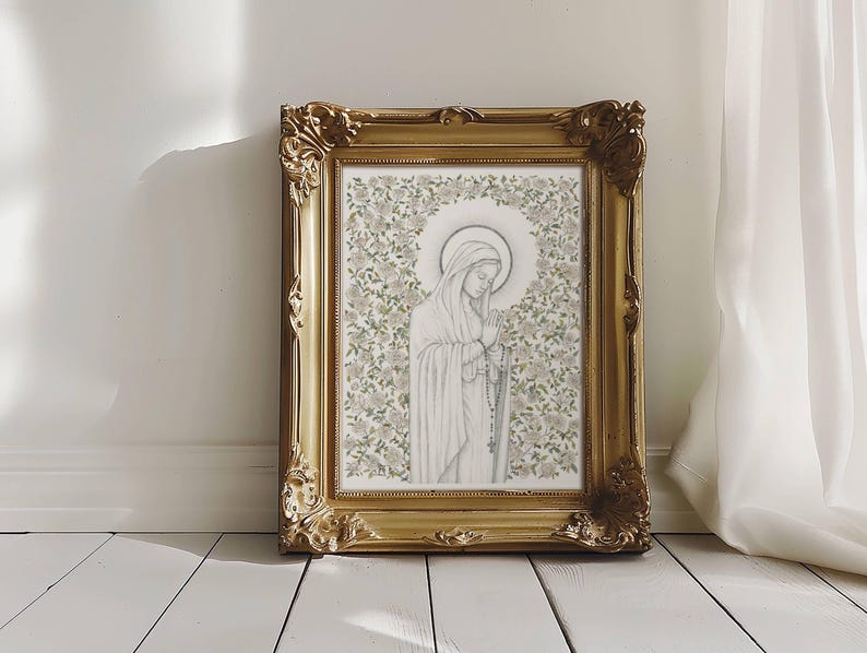 Our Lady of the Rosary Catholic Fine Art Print - Etsy