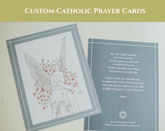 Custom Catholic Prayer Cards / Baptism Favors / Prayer Request / Funeral Cards / Wedding Stationary / Confirmation Favors / First Communion