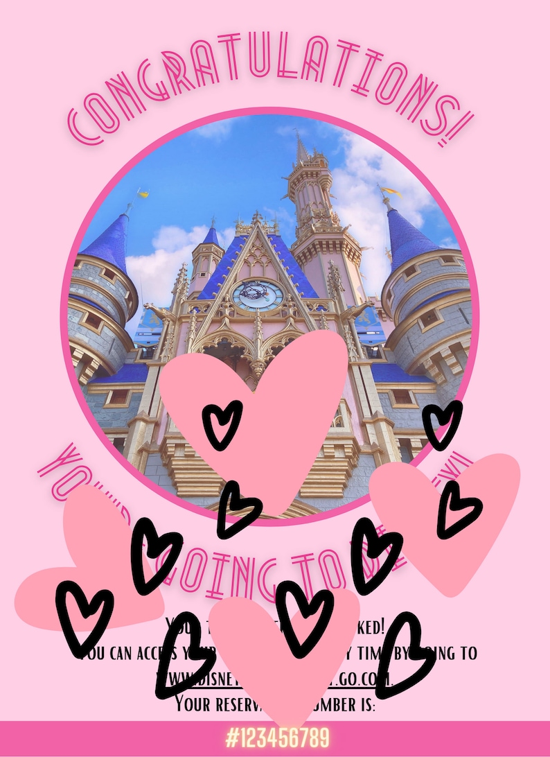 WDW Confirmation Template - Etsy