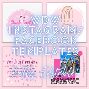 WDW Travel Agent Social Media Templates