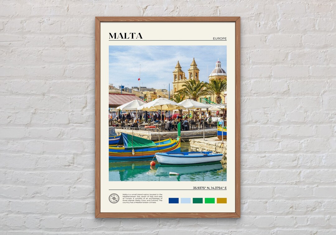 Digital Oil Paint Malta Print Malta Wall Art Malta Poster Etsy