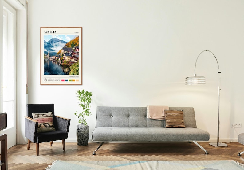 Foto real, Impresión de Austria, Arte mural de Austria, Póster de Austria, Foto de Austria, Impresión de póster de Austria, Decoración de pared de Austria, Póster de Europa imagen 3