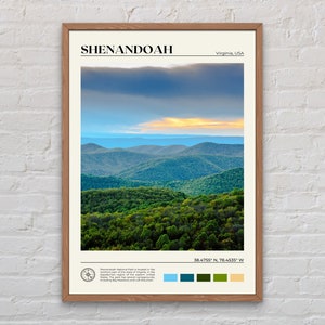 Echte foto, Shenandoah National Park-print, Shenandoah-muurkunst, Shenandoah-poster, Shenandoah-foto, Shenandoah-muurdecoratie, Virginia
