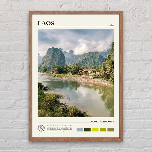 Real Photo, Laos Print, Laos Wall Art, Laos Poster, Laos Photo, Laos Poster Print, Laos Wall Decor, Asia Poster Print