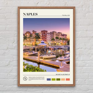 Foto real, Impresión de Nápoles, Arte mural de Nápoles, Póster de Nápoles, Foto de Nápoles, Impresión de póster de Nápoles, Decoración de pared de Nápoles, Impresión de póster de Florida