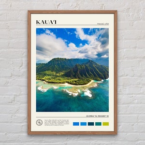 echtes Foto, Kauai-Druck, Kauai-Wandkunst, Kauai-Poster, Kauai-Foto, Kauai-Druck, Kauai-Wanddekor, Hawaii Poster-Druck, USA