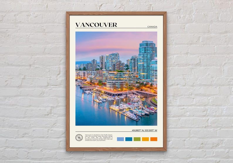 Real Photo, Vancouver Print, Vancouver Wall Art, Vancouver Poster, Vancouver Photo, Vancouver Poster Print, Vancouver Decor, Canada image 1