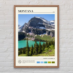 Fotografía real, impresión de Montana, arte mural de Montana, póster de Montana, fotografía de Montana, impresión de póster de Montana, decoración de pared de Montana, Estados Unidos