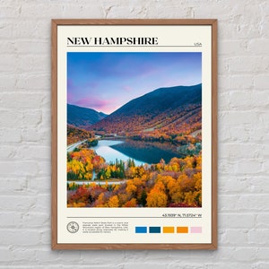Echte foto, New Hampshire print, New Hampshire kunst aan de muur, New Hampshire poster, New Hampshire foto, New Hampshire poster print, Verenigde Staten