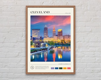 Echtes Foto, Cleveland Druck, Cleveland Wandkunst, Cleveland Poster, Cleveland Foto, Cleveland Poster Druck, Cleveland Wanddekor
