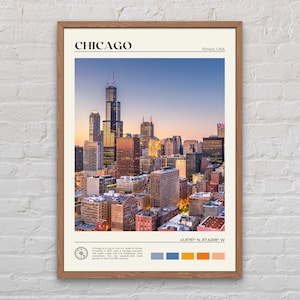 Real Photo, Chicago Print, Chicago Wall Art, Chicago Poster, Chicago Photo, Chicago Poster Print, Chicago Wall Decor, Illinois Poster