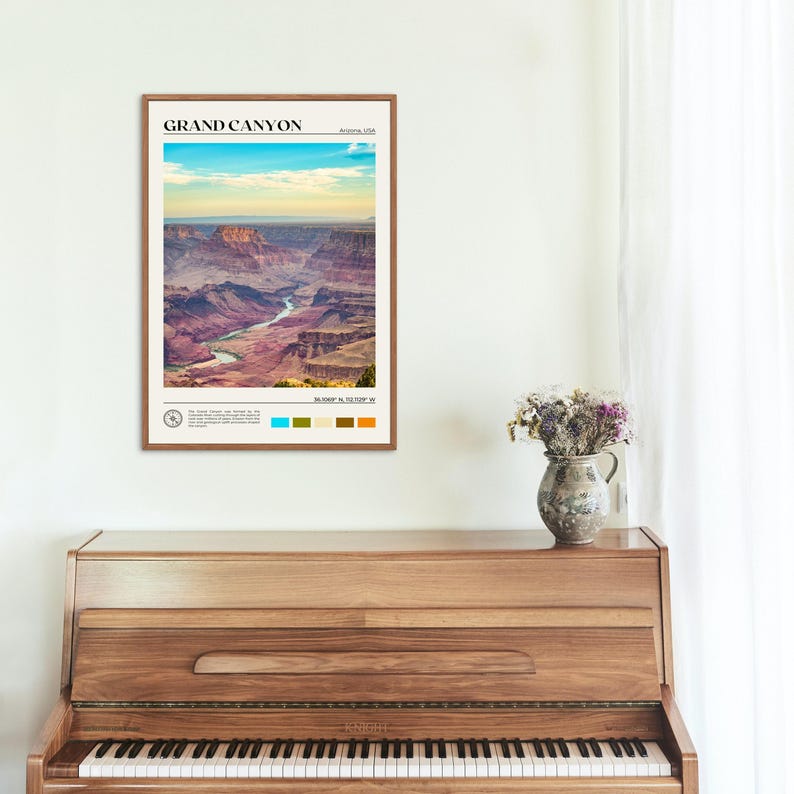 Real Photo, Grand Canyon Print, Grand Canyon Wall Art, Grand Canyon Poster, Grand Canyon Photo, Grand Canyon Wall Decor, Arizona image 4