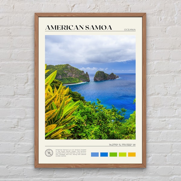 Real Photo, American Samoa Print, American Samoa Art, American Samoa Poster, American Samoa Photo, American Samoa Decor, Oceania