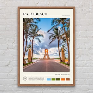 Foto real, impresión de Palm Beach, arte de la pared de Palm Beach, cartel de Palm Beach, foto de Palm Beach, impresión de póster de Palm Beach, decoración de Palm Beach