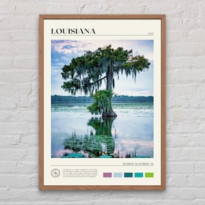 Vraie photo, impression Louisiane, art mural Louisiane, affiche Louisiane, photo Louisiane, impression affiche Louisiane, décoration murale Louisiane, États-Unis image 1