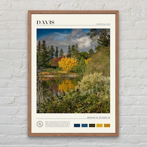 Real Photo, Davis Print, Davis Wall Art, Davis Poster, Davis Photo, Davis Poster Print, Davis Wall Decor, California Poster Print