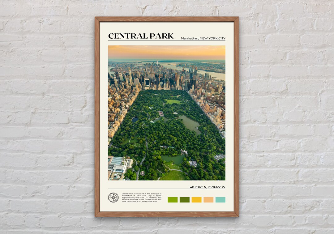 Real Photo, Central Park Print, Central Park Wall Art, Central Park