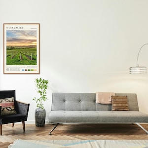 Foto reale, stampa della Napa Valley, arte murale della Napa Valley, poster della Napa Valley, foto della Napa Valley, stampa poster della Napa Valley, decorazioni della Napa Valley immagine 3