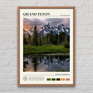 Real Photo, Grand Teton Print, Grand Teton Wall Art, Grand Teton Poster, Grand Teton Photo, Grand Teton Wall Decor, Wyoming Poster