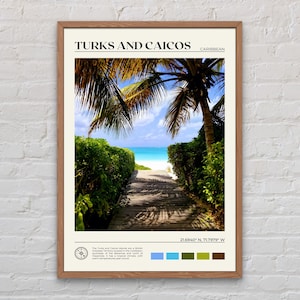 Foto reale, stampa delle isole Turks e Caicos, arte murale delle isole Turks e Caicos, poster delle isole Turks e Caicos, foto delle isole Turks e Caicos, Caraibi