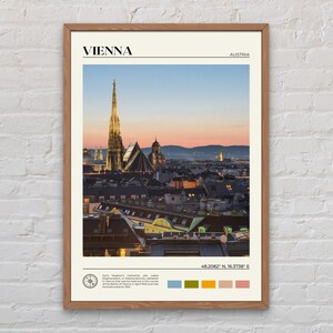 Digital Oil Paint, Vienna Print, Vienna Wall Art, Vienna Poster, Vienna Photo, Vienna Poster Print, Vienna Wall Decor, Austria Poster Print