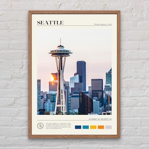 Real Photo, Seattle Print, Seattle Wall Art, Seattle Poster, Seattle Photo, Seattle Poster Print, Seattle Decor, Washington, USA