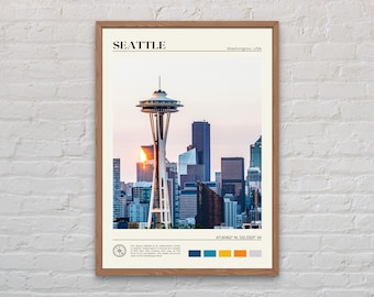 Real Photo, Seattle Print, Seattle Wall Art, Seattle Poster, Seattle Photo, Seattle Poster Print, Seattle Decor, Washington, USA