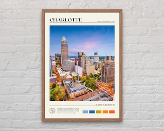 Real Photo, Charlotte Print, Charlotte Wall Art, Charlotte Poster, Charlotte Photo, Charlotte Poster Print, North Carolina Poster