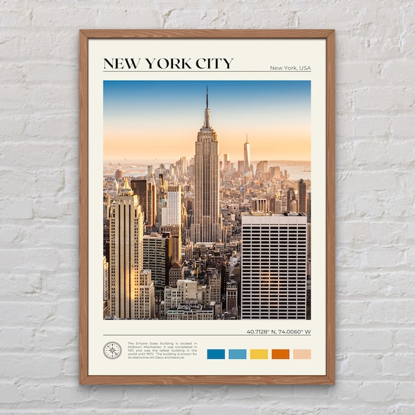 Vraie photo, impression de la ville de New York, art mural New York, affiche de New York, photo de New York, impression d'affiche de New York, décoration New York, États-Unis
