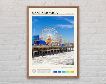 Real Photo, Santa Monica Print, Santa Monica Wall Art, Santa Monica Poster, Santa Monica Photo, Santa Monica Poster Print, California