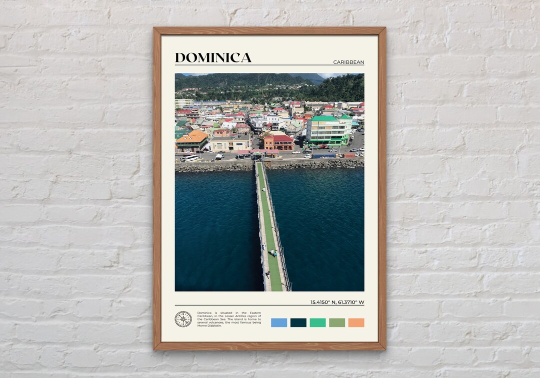 Digital Oil Paint Dominica Print Dominica Wall Art Dominica Etsy