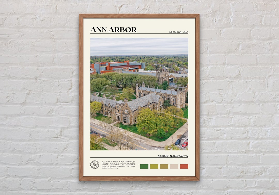 Real Photo Ann Arbor Print Ann Arbor Wall Art Ann Arbor Etsy