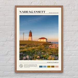 Echte foto, Narragansett-print, Narragansett-muurkunst, Narragansett-poster, Narragansett-foto, Narragansett-decor, Rhode Island
