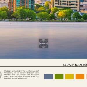 Real Photo, Madison Print, Madison Wall Art, Madison Poster, Madison Photo, Madison Poster Print, Madison Wall Decor, Wisconsin, USA image 6