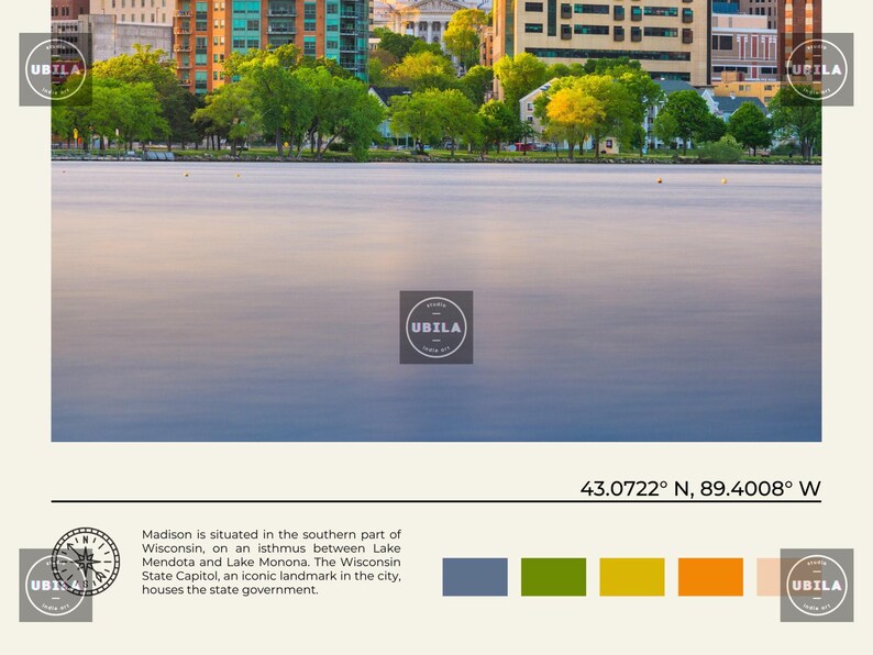 Real Photo, Madison Print, Madison Wall Art, Madison Poster, Madison Photo, Madison Poster Print, Madison Wall Decor, Wisconsin, USA image 6