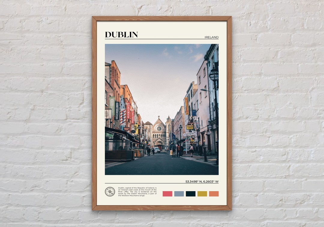 Digital Oil Paint Dublin Print Dublin Wall Art Dublin Etsy