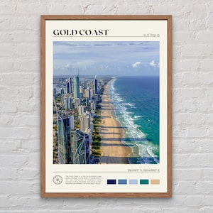 echtes Foto, Gold Coast Druck, Gold Coast Wandkunst, Gold Coast Poster, Gold Coast Foto, Gold Coast Poster Druck, Australien Poster