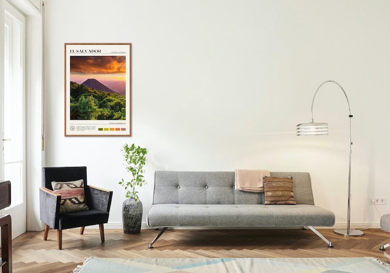 Riktigt foto, El Salvador Print, El Salvador Art, El Salvador Poster, El Salvador Photo, El Salvador Poster Print, El Salvador Decor bild 3