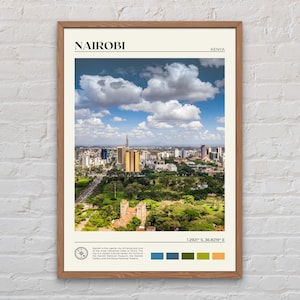 Foto reale, stampa di Nairobi, arte murale di Nairobi, poster di Nairobi, foto di Nairobi, stampa poster di Nairobi, decorazione murale di Nairobi, Kenya, Africa