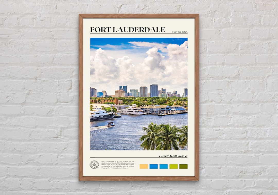 Real Photo, Fort Lauderdale Print, Fort Lauderdale Wall Art, Fort