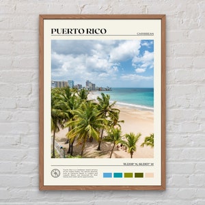 Foto real, impressão de Porto Rico, arte de Porto Rico, pôster de Porto Rico, foto de Porto Rico, impressão de pôster de Porto Rico, decoração de Porto Rico