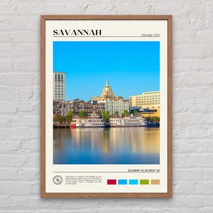 Foto real, Impresión de Savannah, Arte mural de Savannah, Póster de Savannah, Foto de Savannah, Impresión de póster de Savannah, Decoración de Savannah, Impresión de Georgia imagen 1