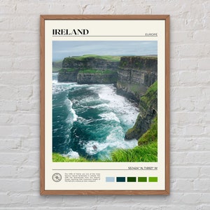 Fotografía real, impresión de Irlanda, arte mural de Irlanda, póster de Irlanda, fotografía de Irlanda, impresión de póster de Irlanda, decoración de pared de Irlanda, póster del Reino Unido