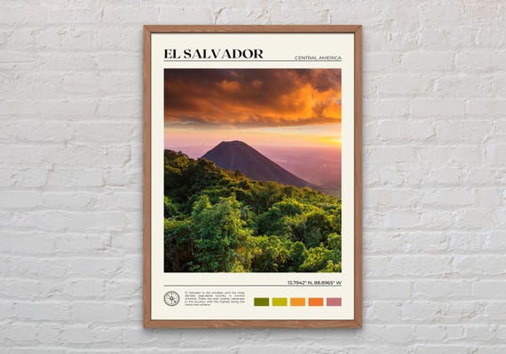 Real Photo, El Salvador Print, El Salvador Art, El Salvador Poster, El Salvador Photo, El Salvador Poster Print, El Salvador Decor